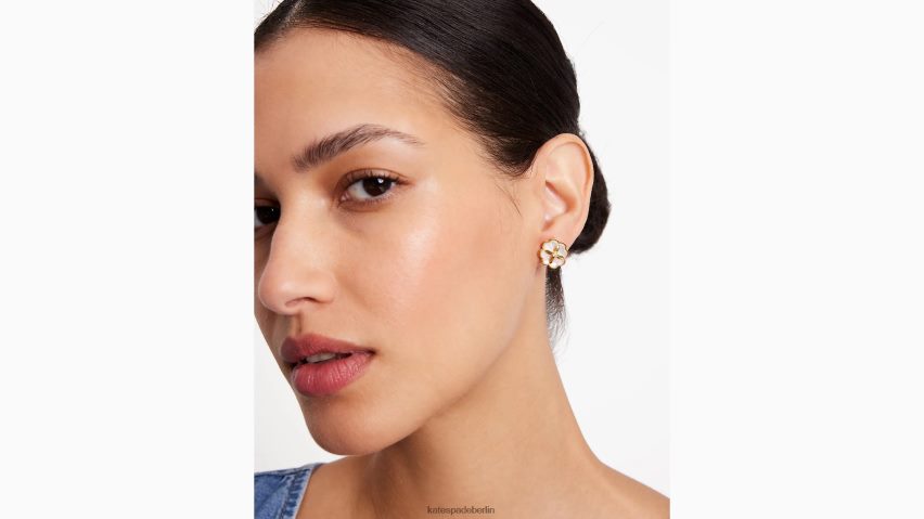 de Kate Spade Frauen Heritage-Blütenstecker creme/gold NB82J21152 Zubehör