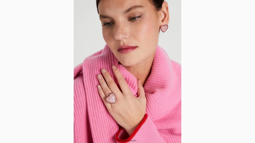 de Kate Spade Frauen Herz-aus-Herz-Ring rosa multi NB82J21232 Zubehör