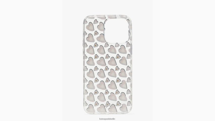 de Kate Spade Frauen Herzförmige iPhone 14 Pro Max-Hülle klares Multi NB82J21432 Zubehör