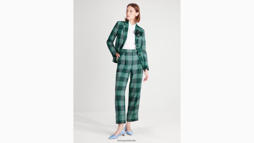 de Kate Spade Frauen Hose aus karierter Wolle im Gewächshaus Pinienhain NB82J2968 Bekleidung