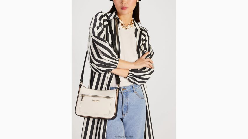 de Kate Spade Frauen Hudson-Farbblock-Umhängetasche mittelgroß Pergament multi NB82J2119 Zubehör