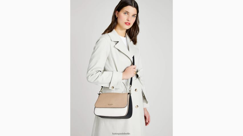 de Kate Spade Frauen Hudson-Farbblock-Umhängetasche mittelgroß wandelbar Pergament multi NB82J2107 Zubehör