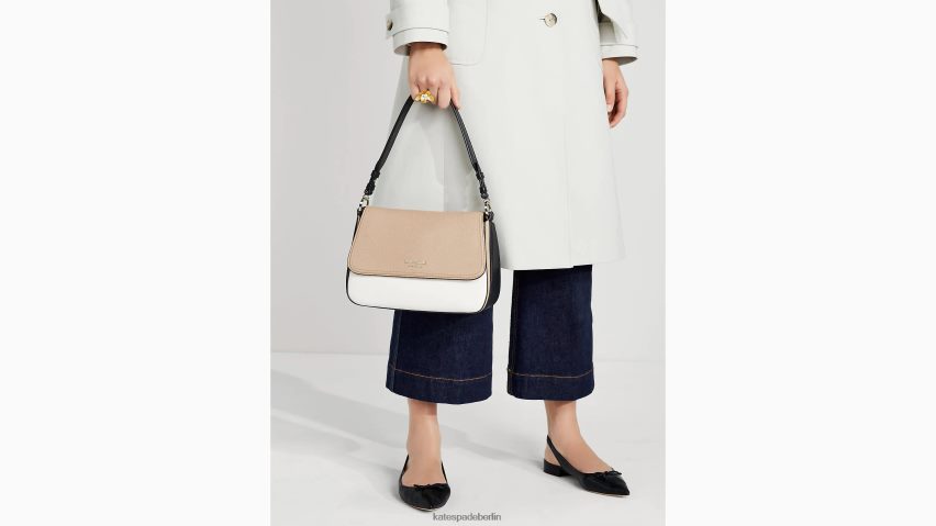 de Kate Spade Frauen Hudson-Farbblock-Umhängetasche mittelgroß wandelbar Pergament multi NB82J2107 Zubehör