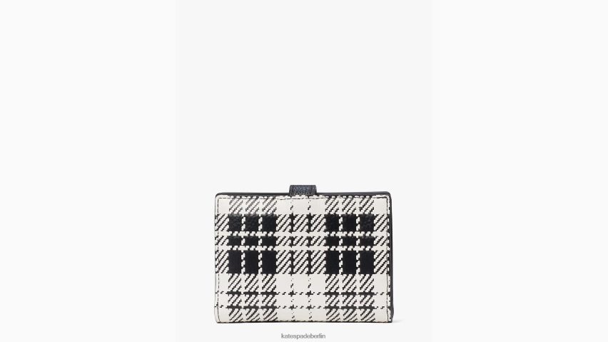 de Kate Spade Frauen Hudson Posh Plaid Kleine Bifold-Geldbörse schwarz-multi NB82J2472 Zubehör