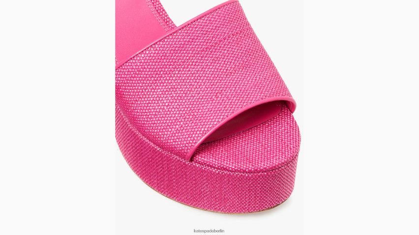 de Kate Spade Frauen Ibiza-Bast-Sandalen Rosenmarmelade NB82J2523 Schuhwerk