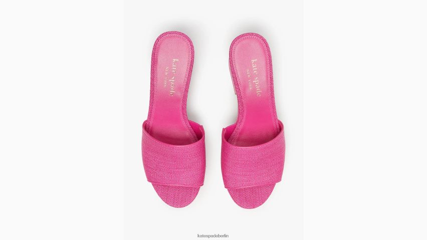 de Kate Spade Frauen Ibiza-Bast-Sandalen Rosenmarmelade NB82J2523 Schuhwerk