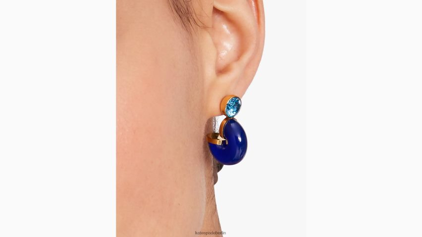 de Kate Spade Frauen Ich sehe Streifen-Ohrringe Marine-Multi NB82J2970 Zubehör