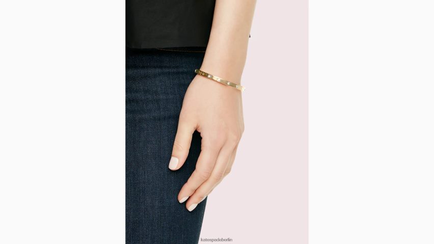 de Kate Spade Frauen In Stein gefasster Armreif mit Scharnier klar/gold NB82J21050 Zubehör