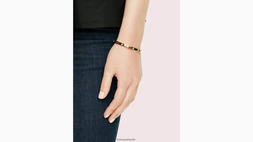 de Kate Spade Frauen In Stein gefasster Armreif mit Scharnier klar/gold NB82J21050 Zubehör