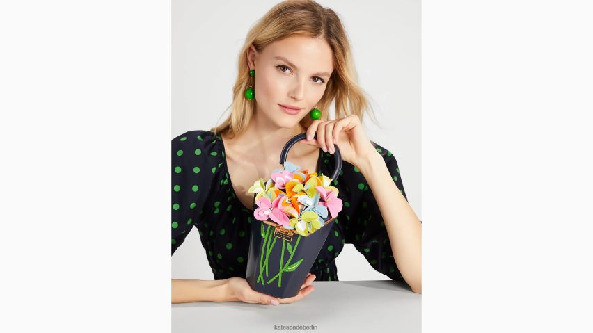 de Kate Spade Frauen In voller Blüte verzierte 3D-Bouquet-Tasche mit Henkel Blazer blau multi NB82J2182 Zubehör