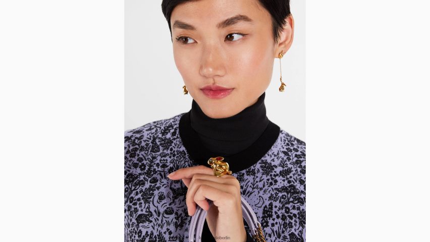 de Kate Spade Frauen Jahr des Kaninchen-Cocktailrings Gold-Multi NB82J21226 Zubehör