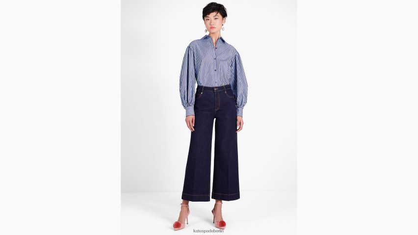 de Kate Spade Frauen Jeanshose mit weitem Bein Indigo NB82J2869 Bekleidung