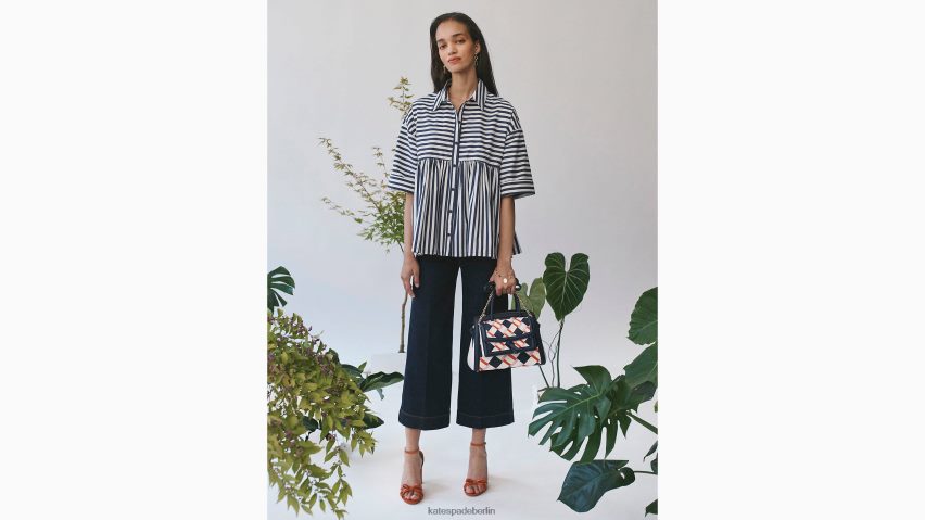 de Kate Spade Frauen Jeanshose mit weitem Bein Indigo NB82J2869 Bekleidung