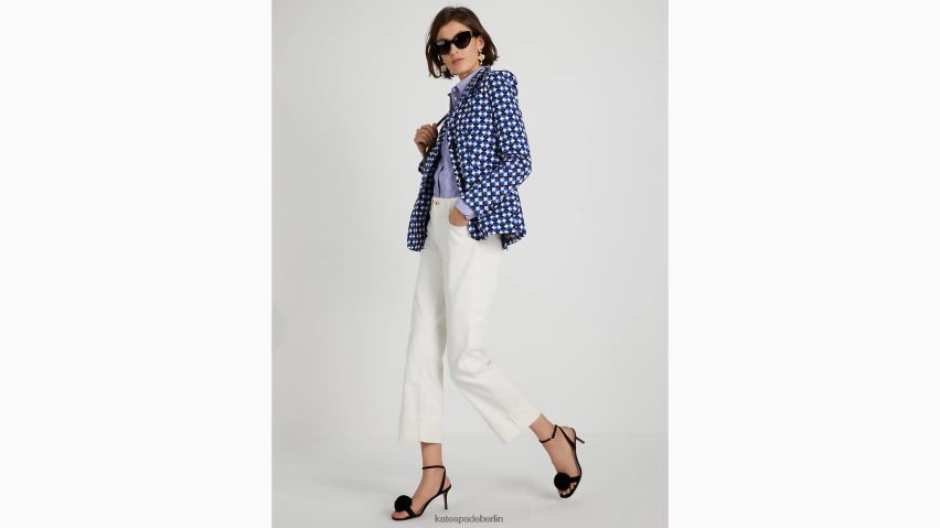 de Kate Spade Frauen Jeanshose mit weitem Bein und Bündchen Weiß NB82J2766 Bekleidung