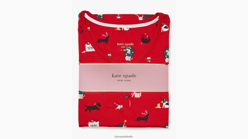 de Kate Spade Frauen Jogger-Pyjama-Set Deck den Pfotenabdruck NB82J2856 Bekleidung