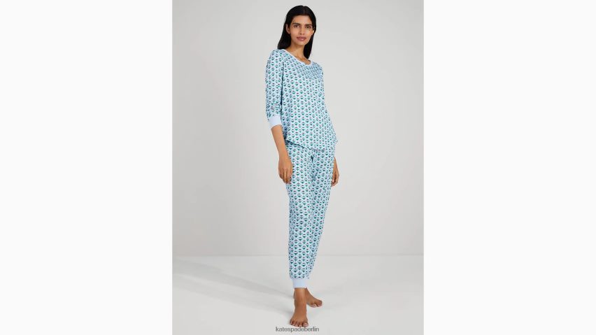 de Kate Spade Frauen Jogger-Pyjama-Set Happy-Hour-Druck NB82J2873 Bekleidung