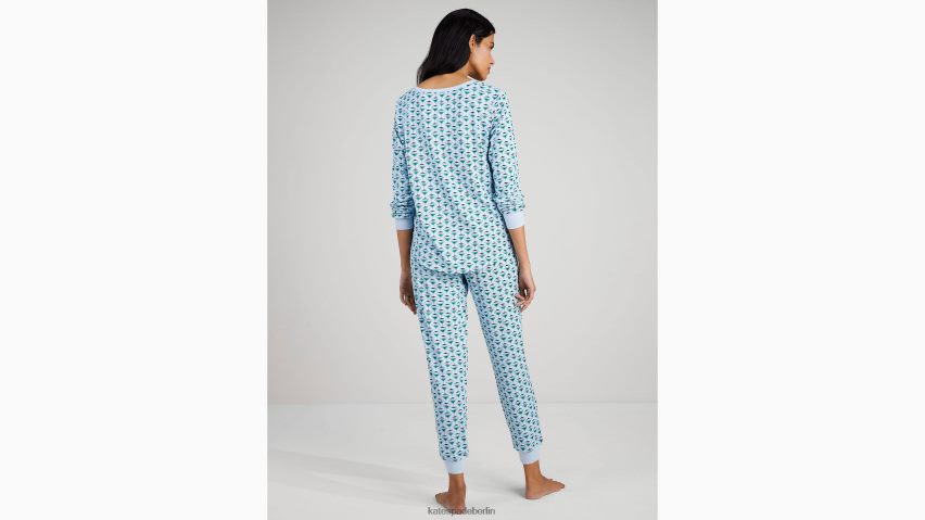 de Kate Spade Frauen Jogger-Pyjama-Set Happy-Hour-Druck NB82J2873 Bekleidung
