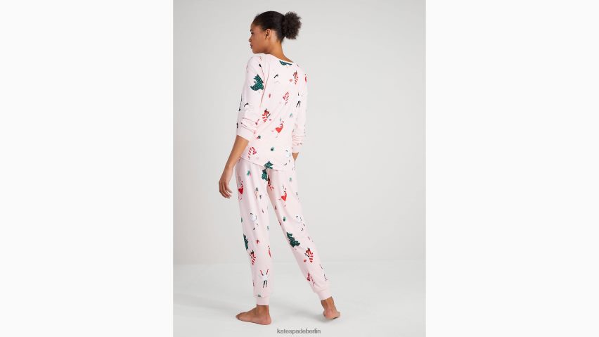 de Kate Spade Frauen Jogger-Pyjama-Set Kostümparty-Druck NB82J2854 Bekleidung