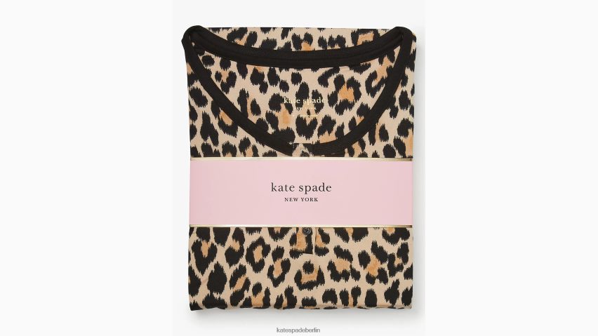de Kate Spade Frauen Jogger-Pyjama-Set klassischer Leopardenmuster NB82J2874 Bekleidung