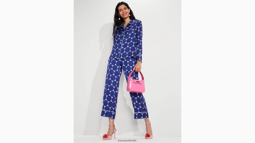 de Kate Spade Frauen Joy Dot-Hose aus Seidentwill Citrinblau NB82J2925 Bekleidung