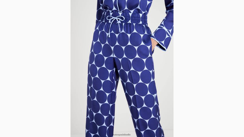 de Kate Spade Frauen Joy Dot-Hose aus Seidentwill Citrinblau NB82J2925 Bekleidung