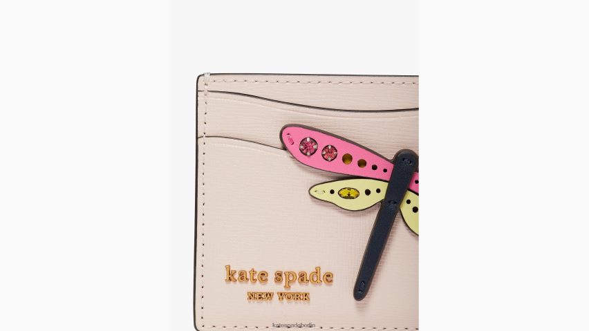de Kate Spade Frauen Kartenetui aus Leder mit Libellenverzierung Morgen Strand Multi NB82J2398 Zubehör