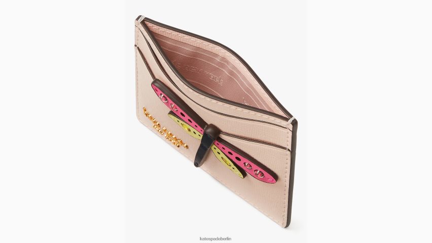 de Kate Spade Frauen Kartenetui aus Leder mit Libellenverzierung Morgen Strand Multi NB82J2398 Zubehör