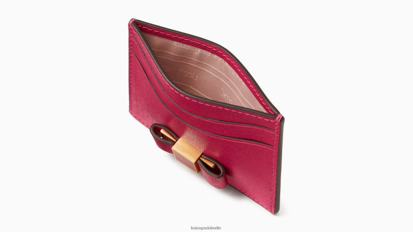de Kate Spade Frauen Kartenetui mit Morgan-Schleife Rosa Pflaume NB82J2435 Zubehör