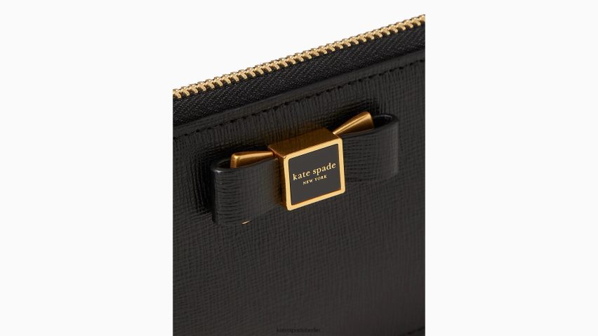 de Kate Spade Frauen Kartenetui mit Reißverschluss und Morgan-Schleife Schwarz NB82J2461 Zubehör