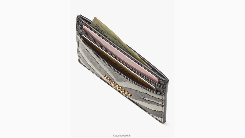 de Kate Spade Frauen Kartenetui mit Zebraprägung von Morgan schwarz-multi NB82J2473 Zubehör