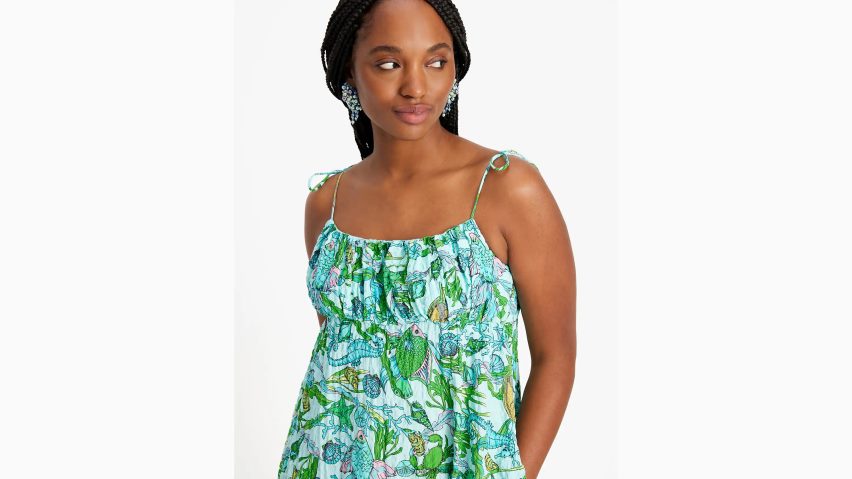 de Kate Spade Frauen Kleid mit Trägern unter dem Meer Ebbe multi NB82J2697 Bekleidung