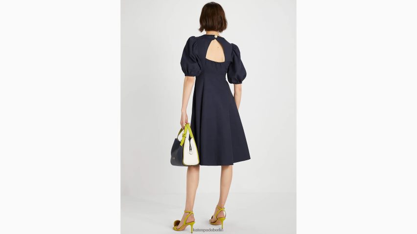 de Kate Spade Frauen Kleid mit offenem Rücken und Perlenverzierung Blazer blau NB82J2772 Bekleidung