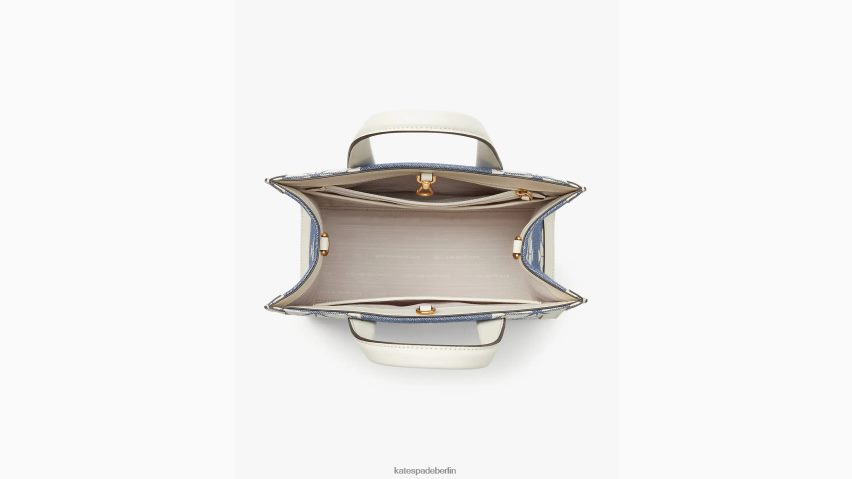 de Kate Spade Frauen Kleine Manhattan-Tasche aus zweifarbigem Canvas mit Blumenmuster Halo weiß multi NB82J2286 Zubehör