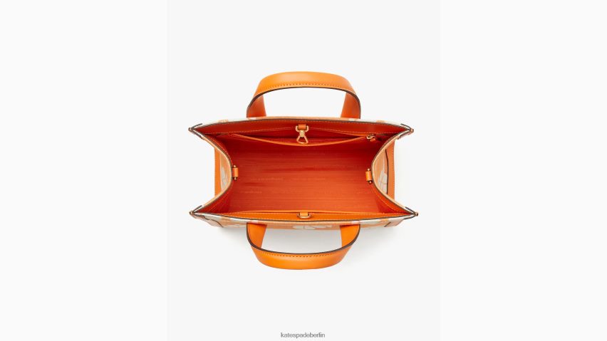 de Kate Spade Frauen Kleine Manhattan-Tasche aus zweifarbigem Canvas mit Blumenmuster satsuma multi NB82J2285 Zubehör