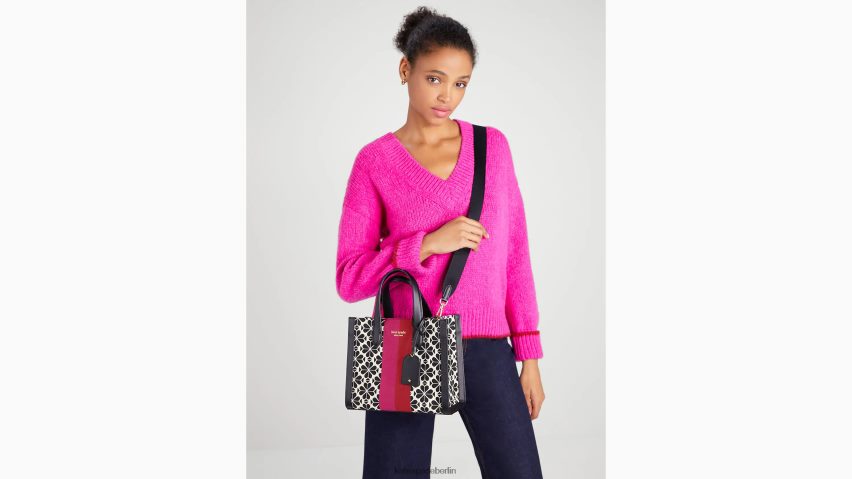 de Kate Spade Frauen Kleine Manhattan-Tasche mit Blumen-Jacquard-Streifen creme multi NB82J2261 Zubehör