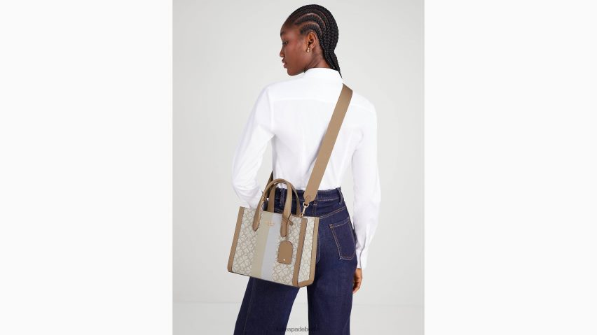 de Kate Spade Frauen Kleine Manhattan-Tasche mit Blumen-Jacquard-Streifen natürliches Multi NB82J2260 Zubehör