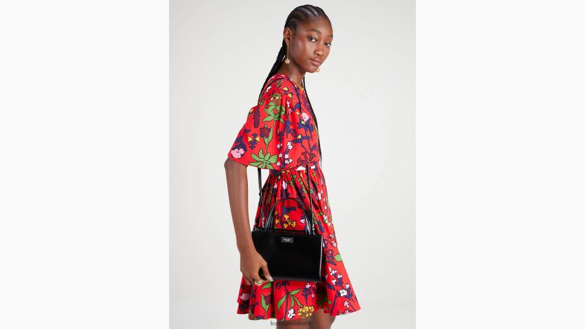 de Kate Spade Frauen Kleine Tragetasche „Sam Icon“ aus Leder Schwarz NB82J2220 Zubehör