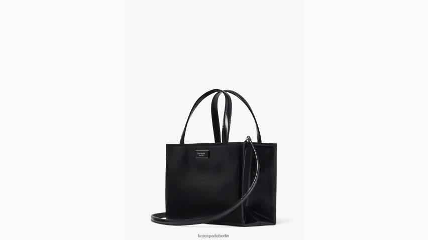 de Kate Spade Frauen Kleine Tragetasche „Sam Icon“ aus Leder Schwarz NB82J2220 Zubehör
