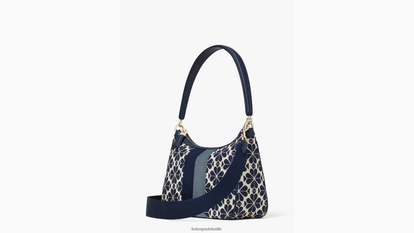 de Kate Spade Frauen Kleine wandelbare Umhängetasche von Sam mit Blumen-Jacquard-Streifen blau mehrfarbig NB82J2270 Zubehör