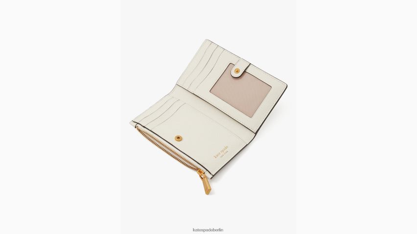 de Kate Spade Frauen Kleines schlankes Bifold-Portemonnaie in Bloom-Blume-Optik creme multi NB82J2375 Zubehör