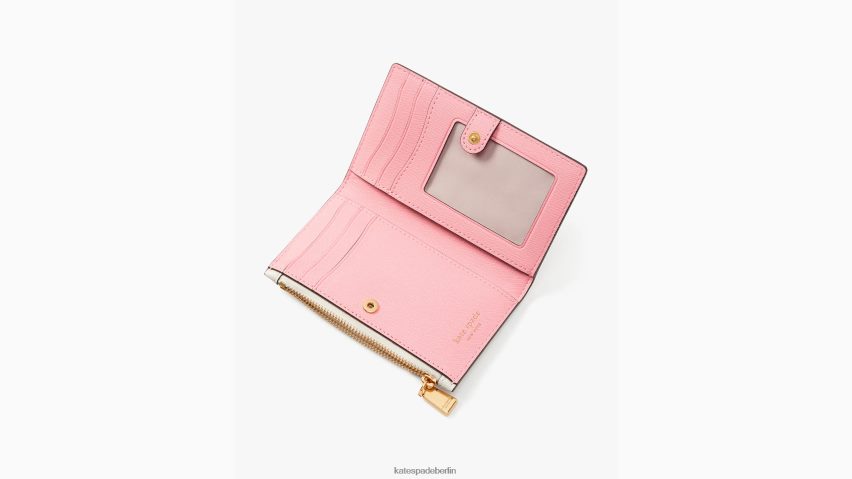 de Kate Spade Frauen Kleines schlankes Bifold-Portemonnaie mit Zitronentropfen-Applikation Halo weiß multi NB82J2382 Zubehör