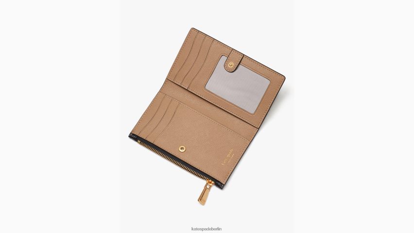 de Kate Spade Frauen Kleines schlankes Portemonnaie mit Farbblockdesign von Morgan Café Mokka Multi NB82J2356 Zubehör