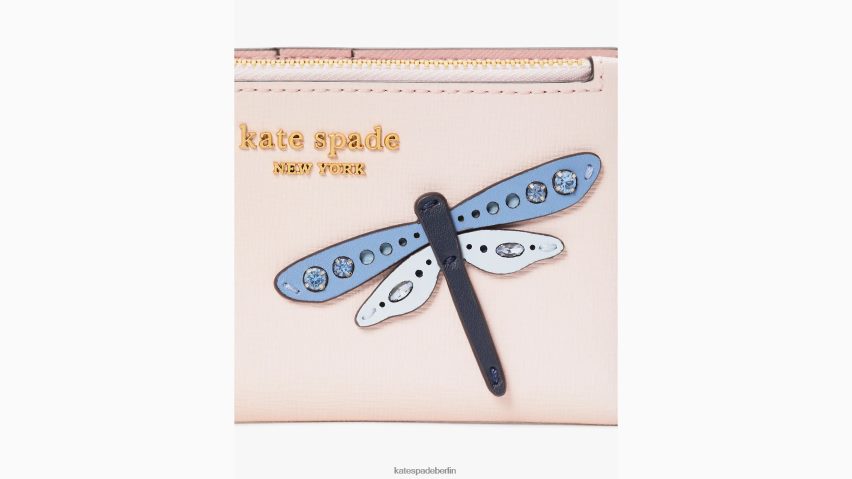 de Kate Spade Frauen Kleines schmales faltbares Portemonnaie mit Libellenverzierung Morgen Strand Multi NB82J2357 Zubehör