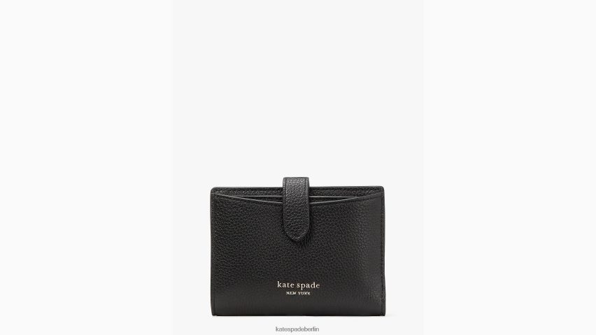 de Kate Spade Frauen Kleines zweifach gefaltetes Portemonnaie von Hudson Schwarz NB82J2354 Zubehör