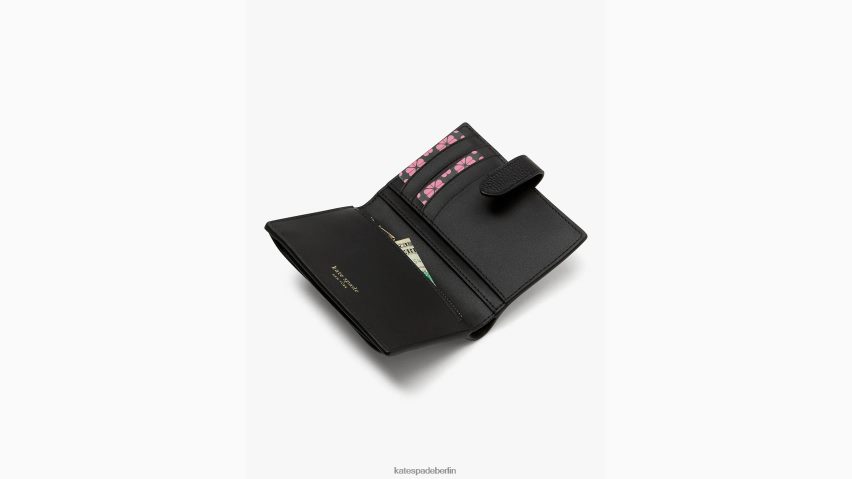 de Kate Spade Frauen Kleines zweifach gefaltetes Portemonnaie von Hudson Schwarz NB82J2354 Zubehör