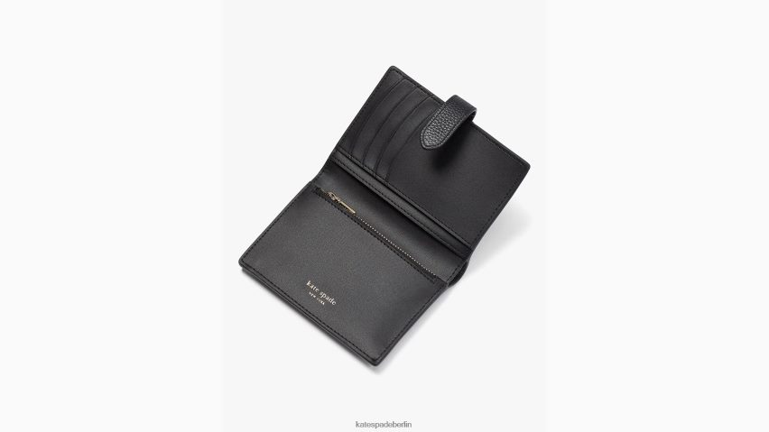 de Kate Spade Frauen Kleines zweifach gefaltetes Portemonnaie von Hudson Schwarz NB82J2354 Zubehör