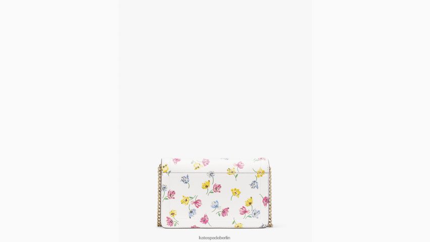 de Kate Spade Frauen Knott Tulip Toss Umhängetasche mit geprägter Klappe creme multi NB82J2420 Zubehör