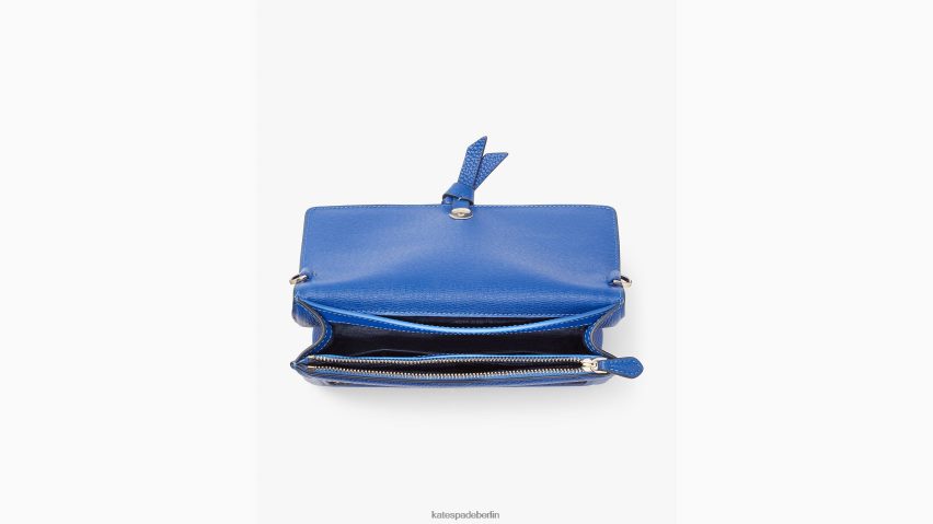 de Kate Spade Frauen Knott gestreifte Umhängetasche mit Klappe klassisches Blau-Multi NB82J2327 Zubehör