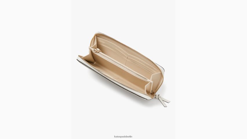 de Kate Spade Frauen Knott schmales kontinentales Portemonnaie Creme NB82J2424 Zubehör