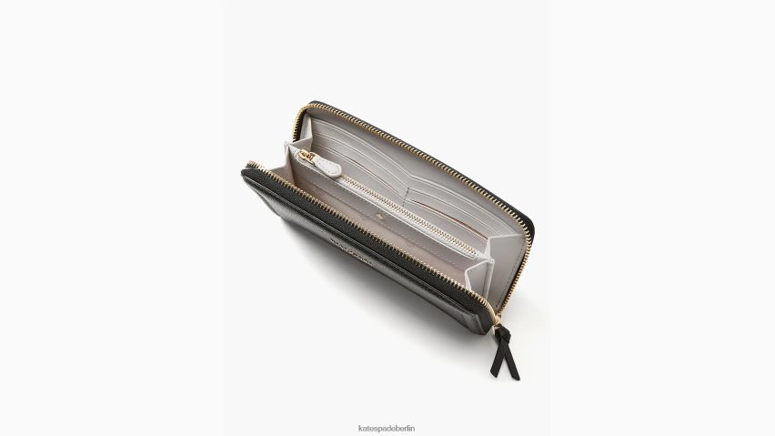 de Kate Spade Frauen Knott schmales kontinentales Portemonnaie Schwarz NB82J2427 Zubehör